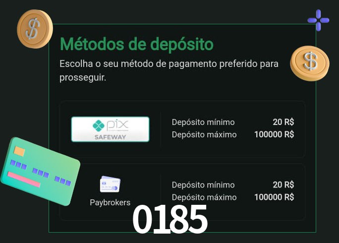 O cassino 0185 oferece uma grande variedade de métodos de pagamento